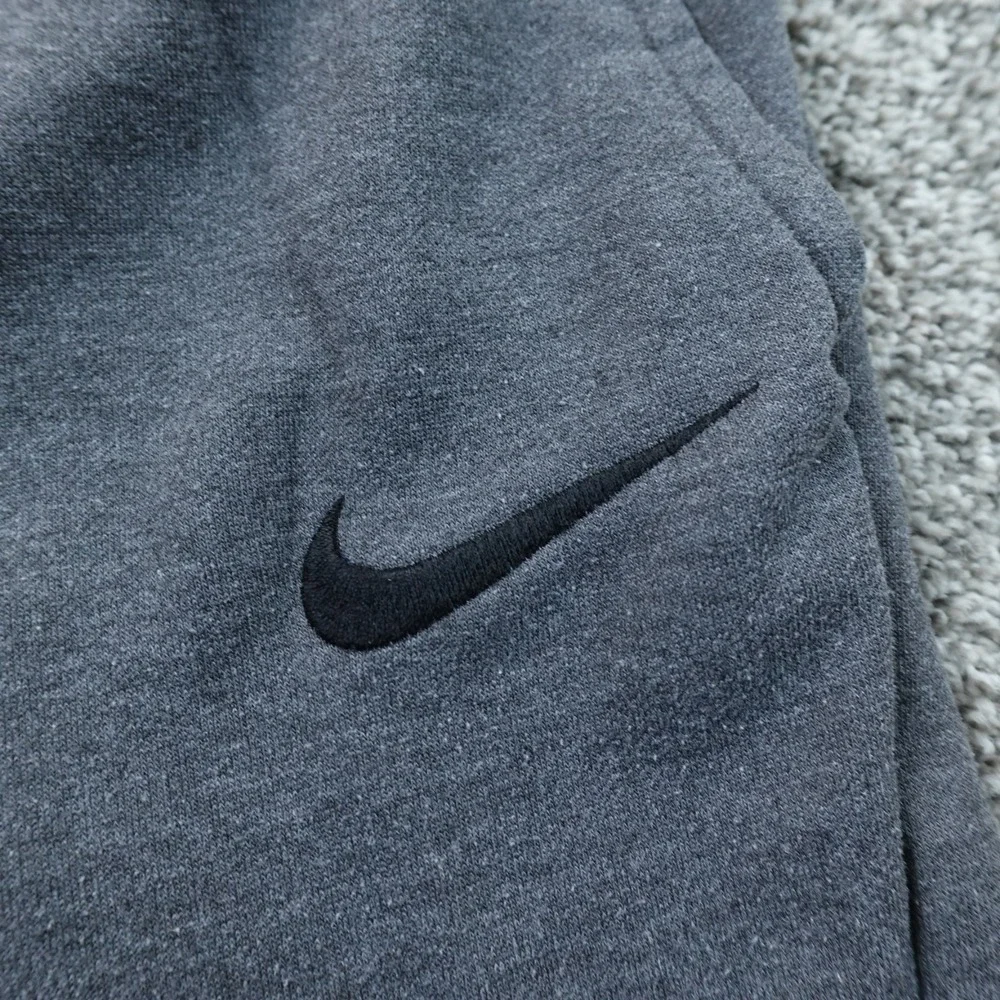 Nike Sweatpants Mens‎ XL Gray Dri Fit Jogger Pants Swoosh Drawstring Workout Gym